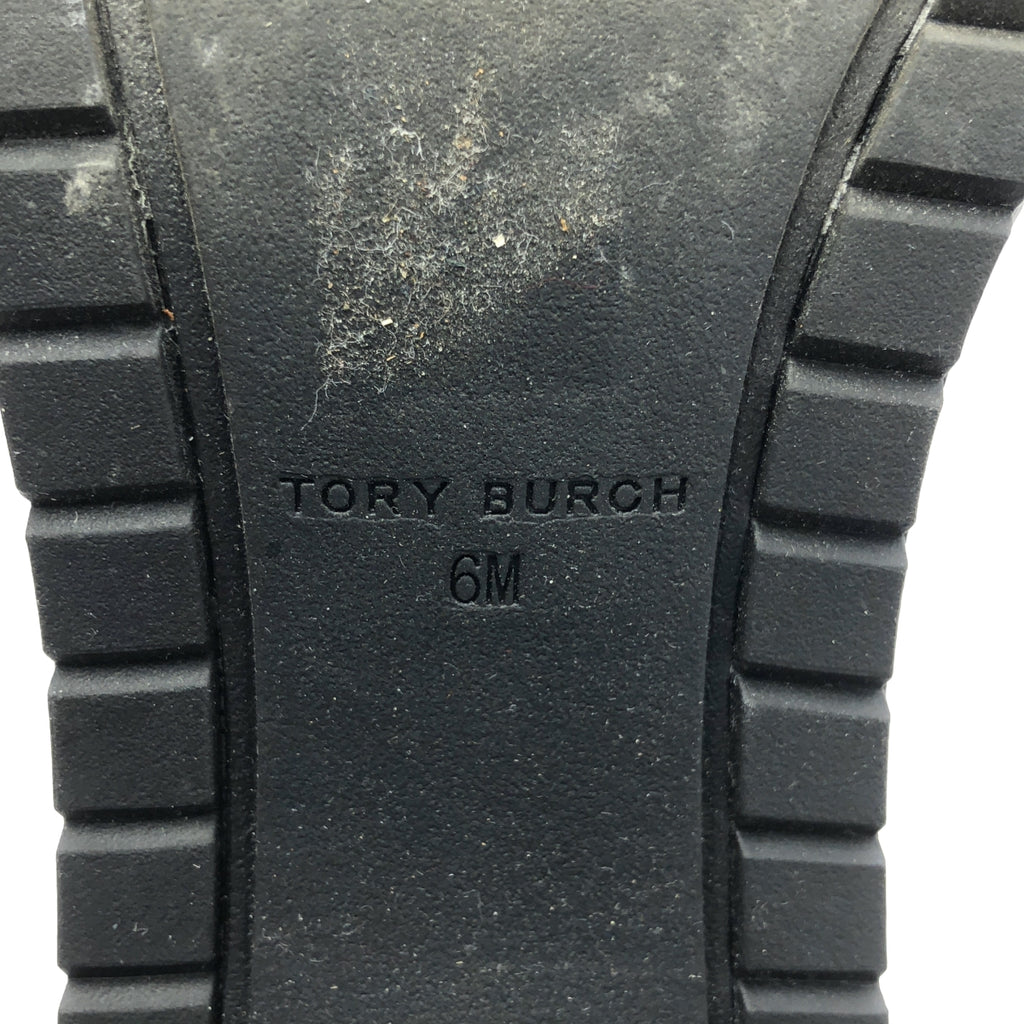 【美品】  TORY BURCH / トリーバーチ | レザー スクエアトゥ ヒールブーツ | 6M | ブラック | レディース