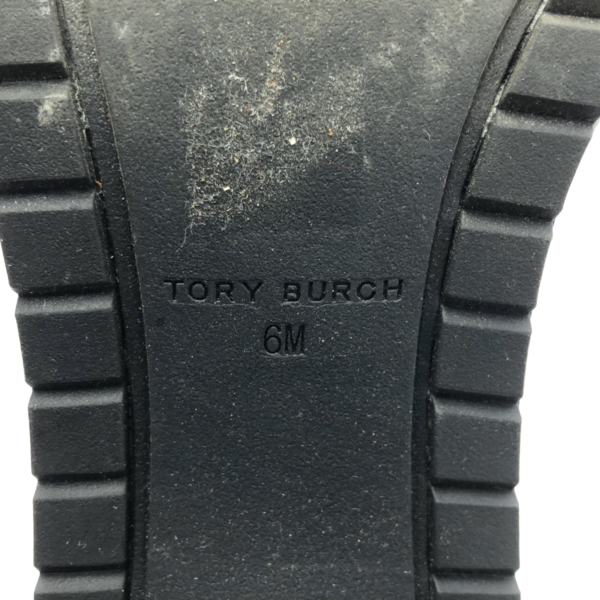 【美品】  TORY BURCH / トリーバーチ | レザー スクエアトゥ ヒールブーツ | 6M | ブラック | レディース