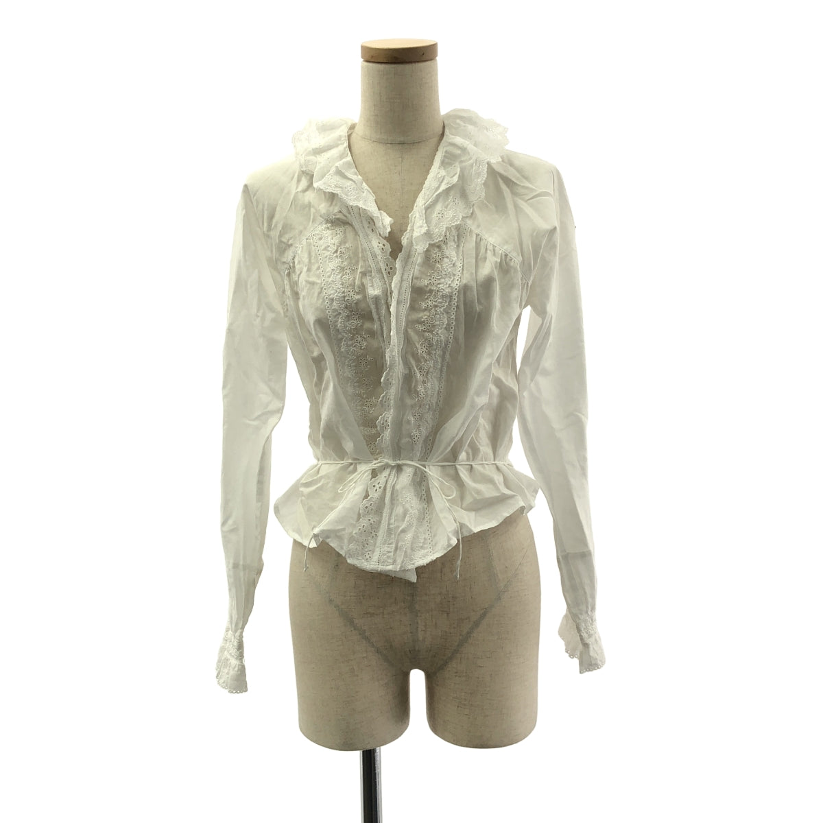tricot COMME des GARCONS / 트리코콤 데 갤슨 | 2008SS | 코튼 레이스 버튼리스 셔츠 | M | 여성