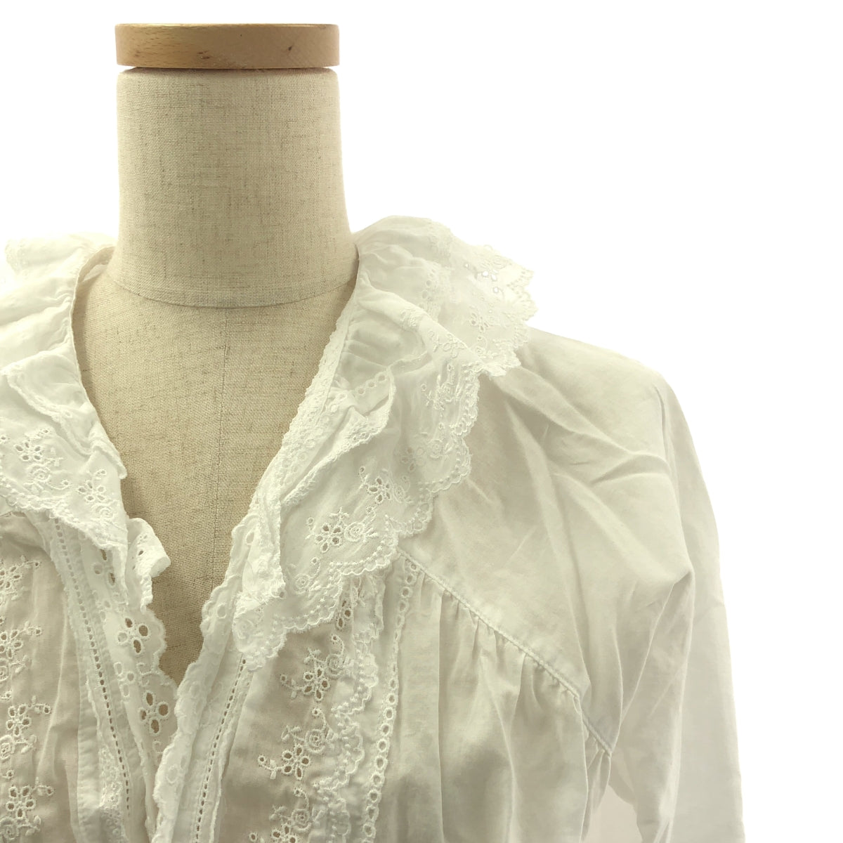 tricot COMME des GARCONS / 트리코콤 데 갤슨 | 2008SS | 코튼 레이스 버튼리스 셔츠 | M | 여성