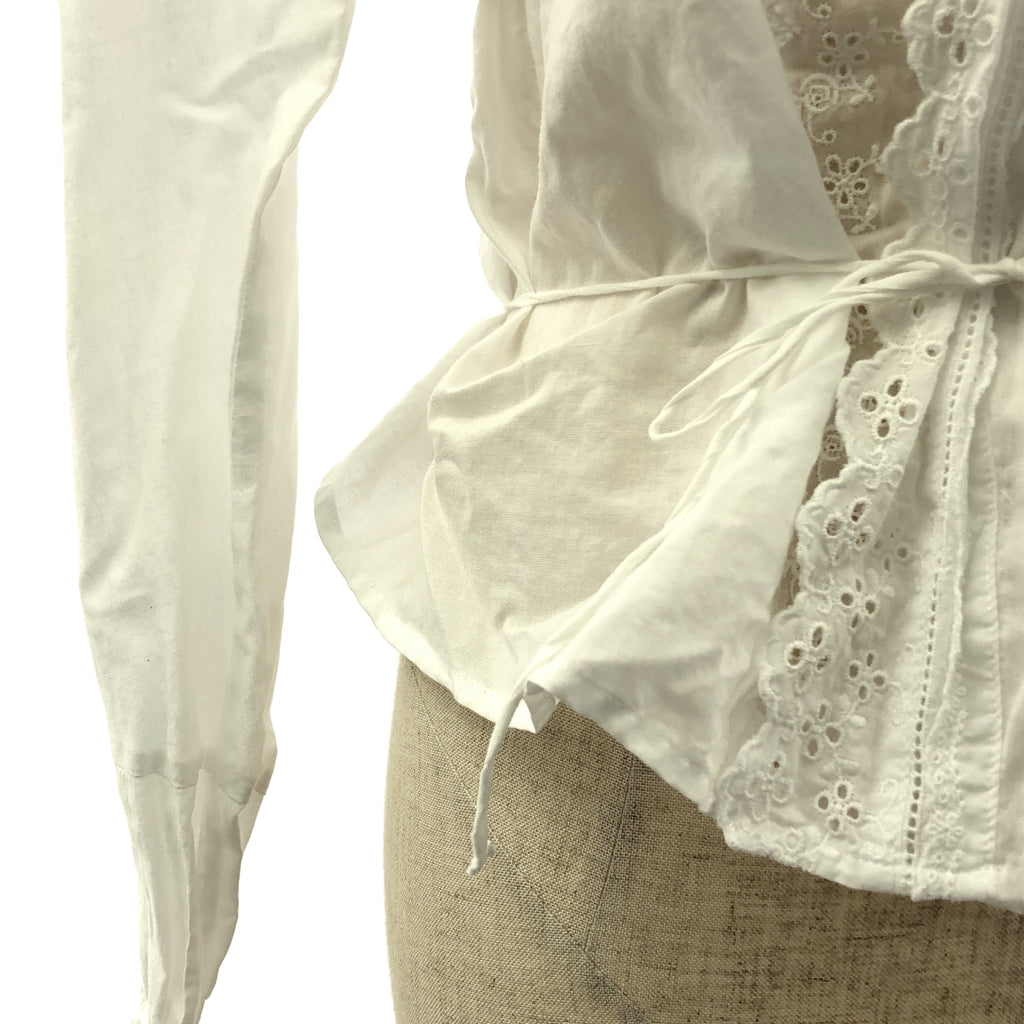 tricot COMME des GARCONS / 트리코콤 데 갤슨 | 2008SS | 코튼 레이스 버튼리스 셔츠 | M | 여성