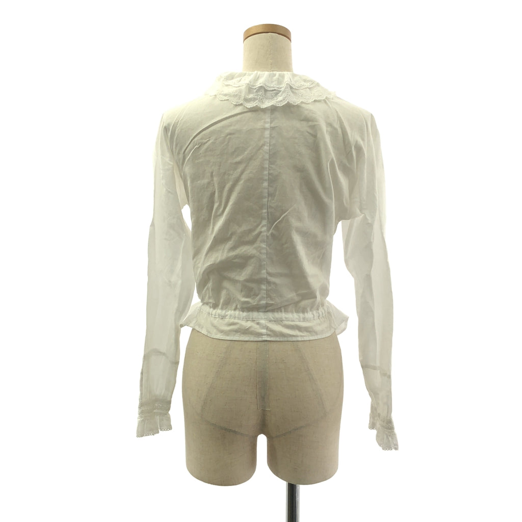 tricot COMME des GARCONS / 트리코콤 데 갤슨 | 2008SS | 코튼 레이스 버튼리스 셔츠 | M | 여성