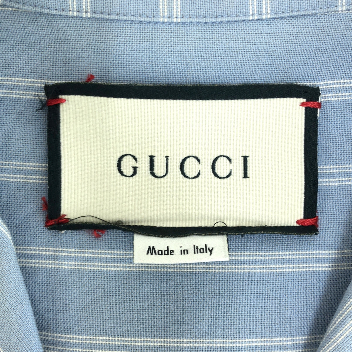 GUCCI / グッチ | ストライプ オーバーサイズ 半袖シャツ | 46 | メンズ