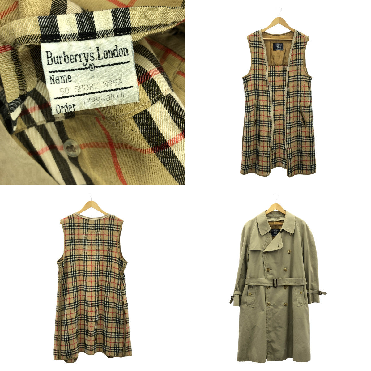 Burberrys | 1990s ~ vintage / Vintage over trench coat / detachable Nova check liner | Beige | Men's