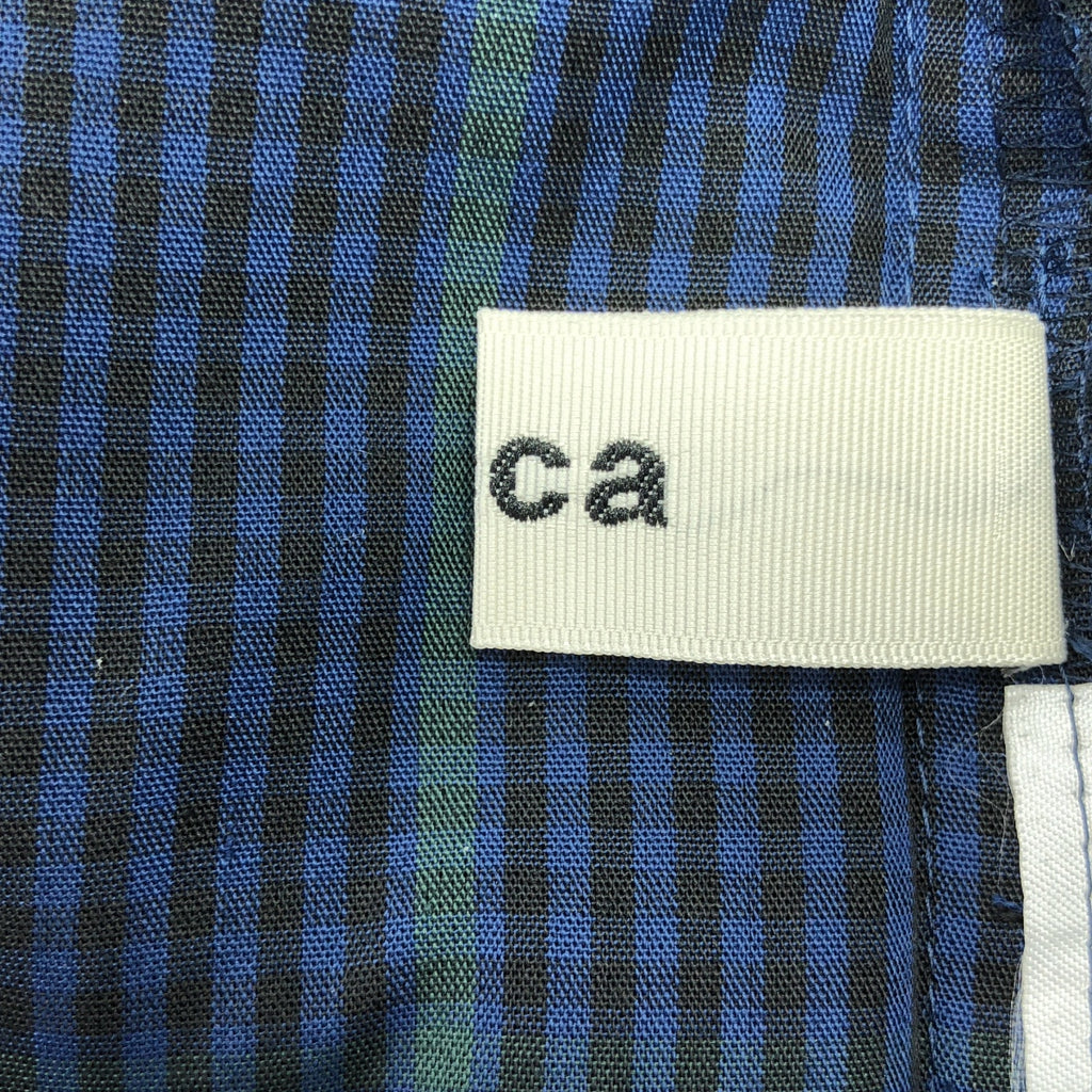 ZUCCa / ズッカ | コットン チェック ワンピース | M | ネイビー | レディース