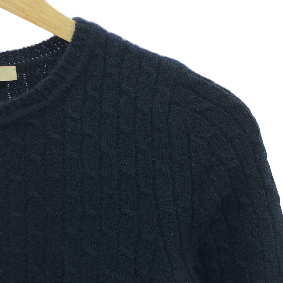 BACCA / バッカ | 2022AW | ウールカシミアケーブルステッチ ニットボディ | S | ダークネイビー | レディース