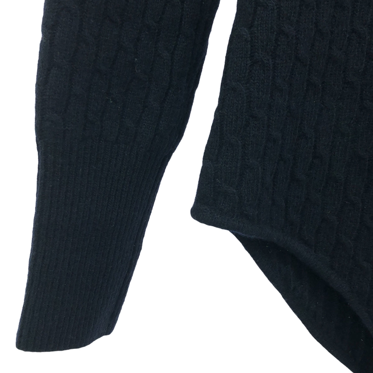 BACCA / 바카 | 2022AW | 울 캐시미어 케이블 스티치 니트 바디 | S | 다크 네이비 | 여성