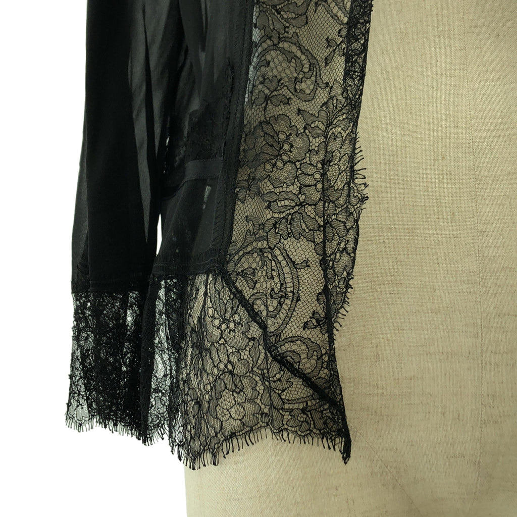 CHANEL / シャネル | boutique / レース 切替 ボタンレス カーディガン |