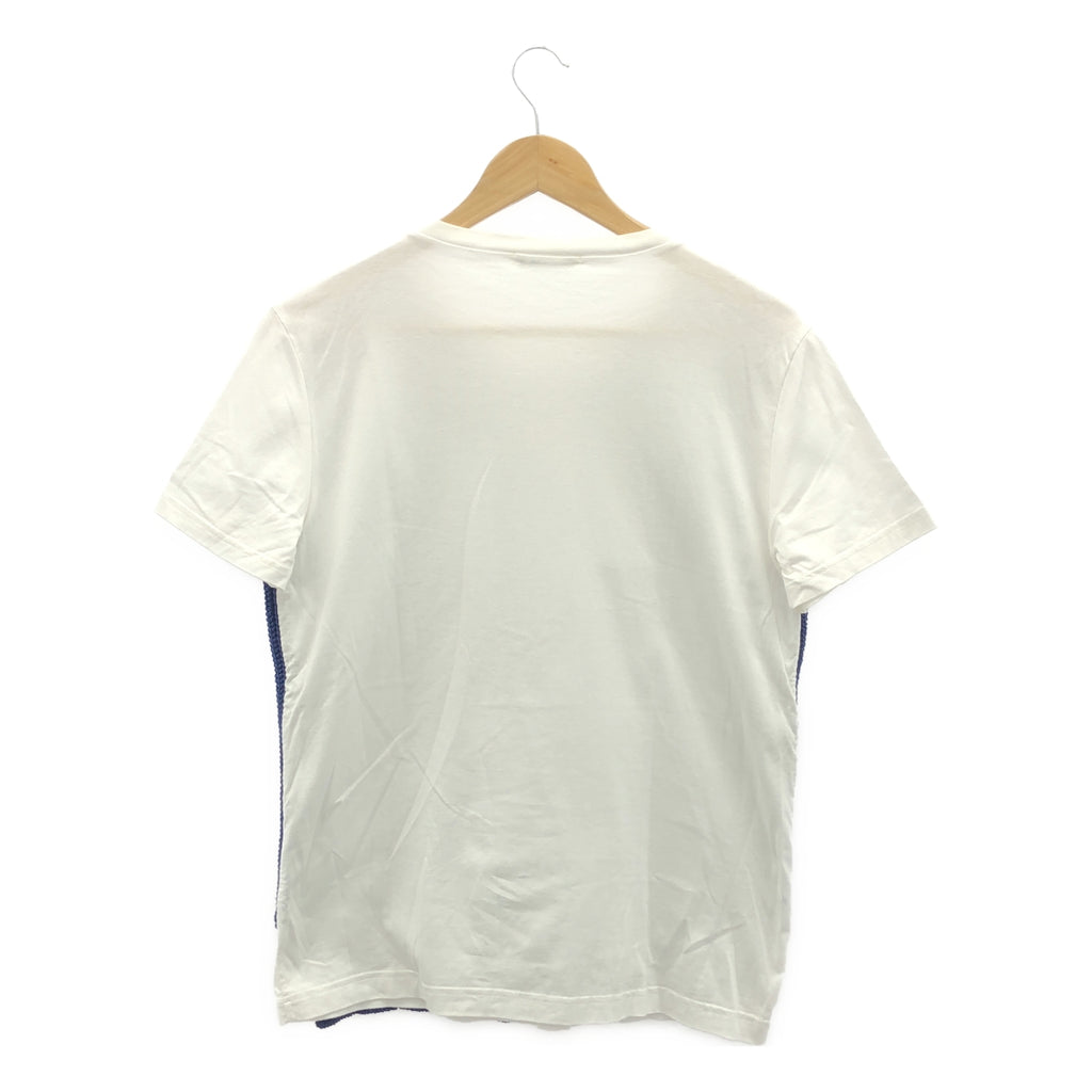 mina perhonen / ミナペルホネン | meadow メドウ ニット 切替 Tシャツ | 40 | ホワイト/ネイビー | メンズ