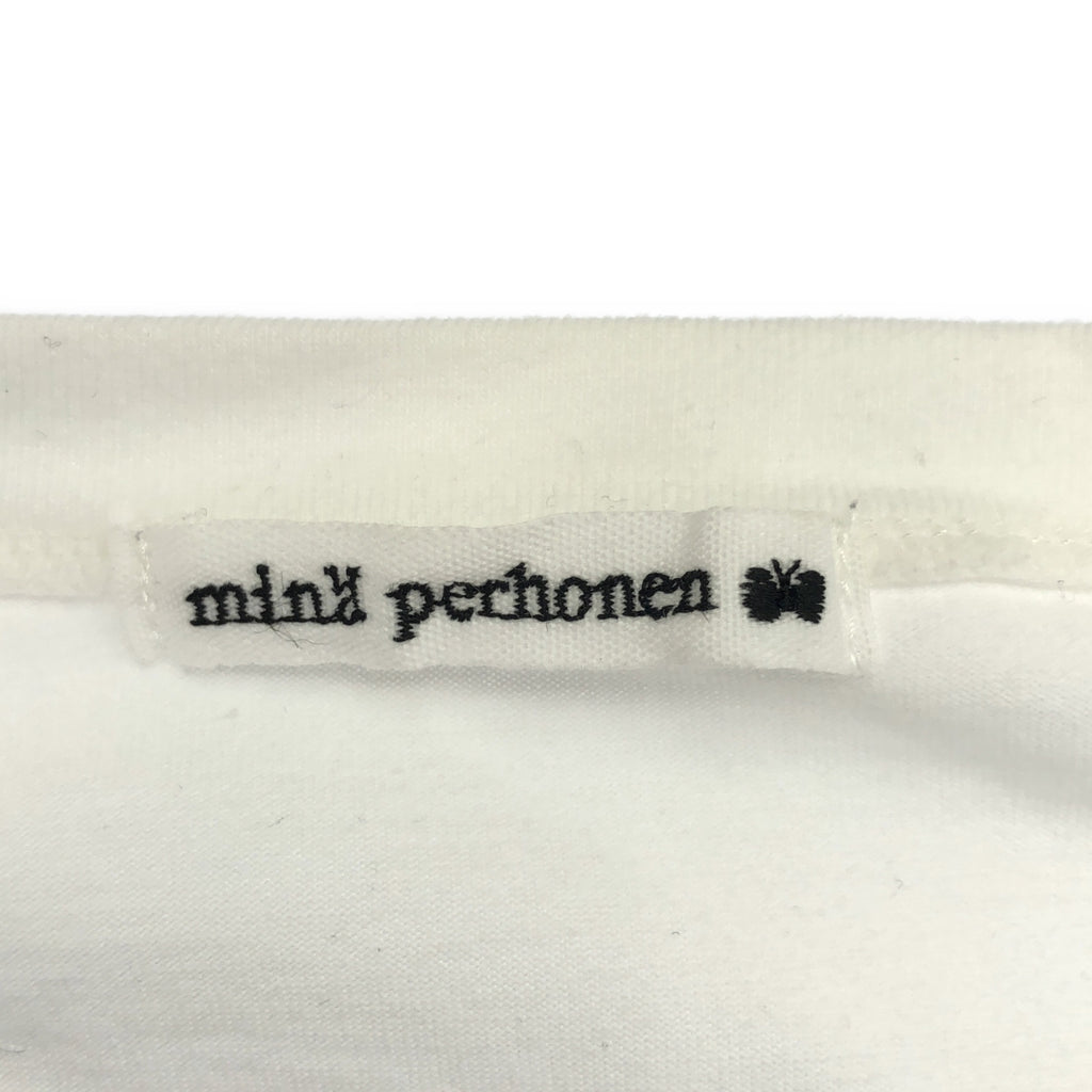 mina perhonen / ミナペルホネン | meadow メドウ ニット 切替 Tシャツ | 40 | ホワイト/ネイビー | メンズ