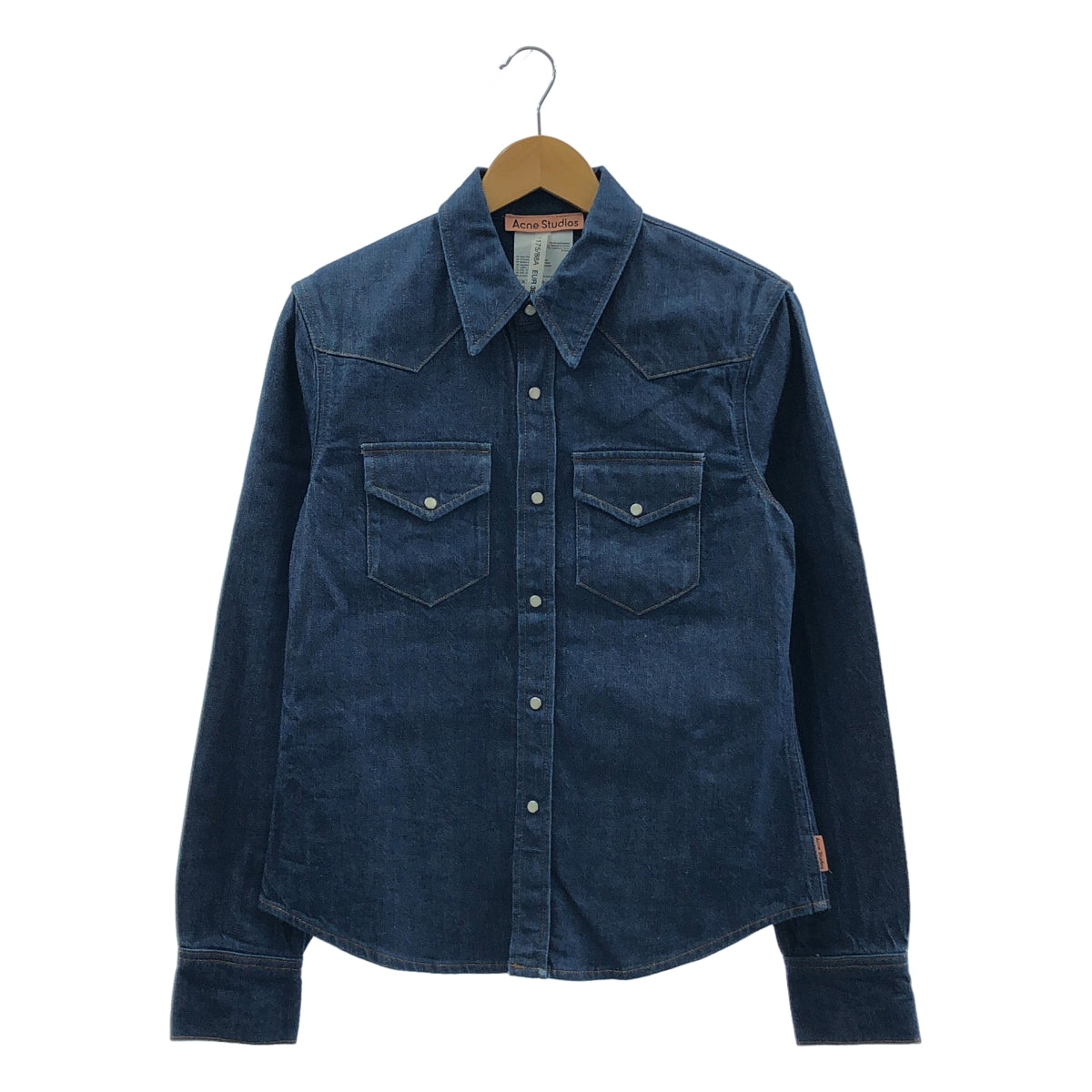 【美品】  Acne Studios / アクネストゥディオズ | Ewing Den デニム シャツ / FN-WN-BLOU000834 | 38 | インディゴ | レディース