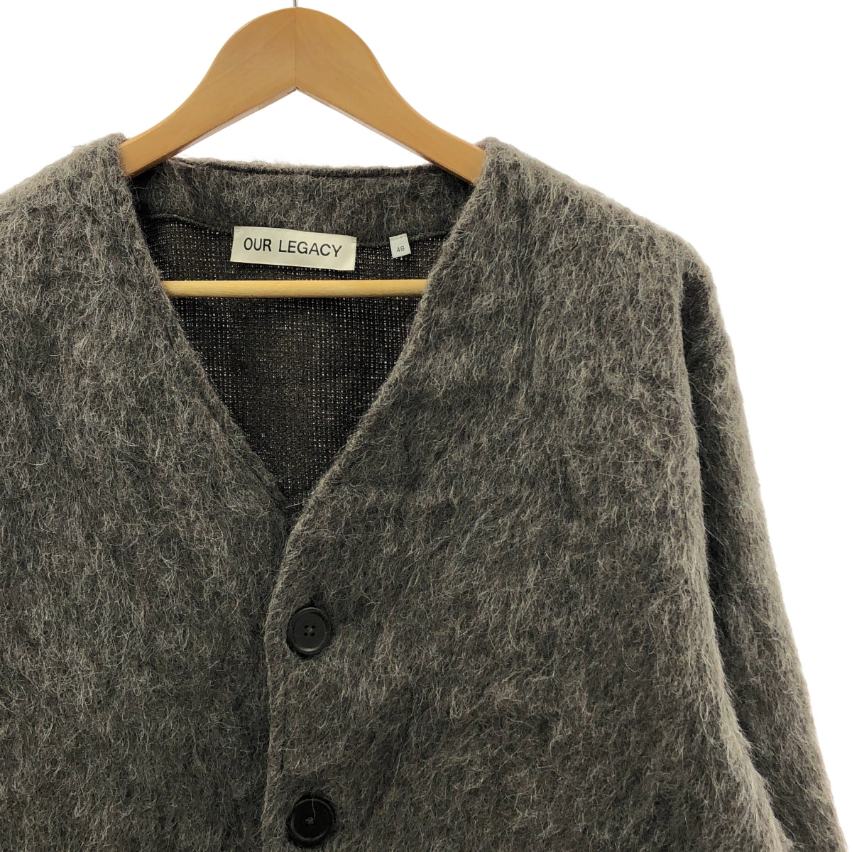 OUR LEGACY / 아워 레거시 | MOHAIR CARDIGAN 모헤어 V 넥 니트 카디건 | 48 | 남성