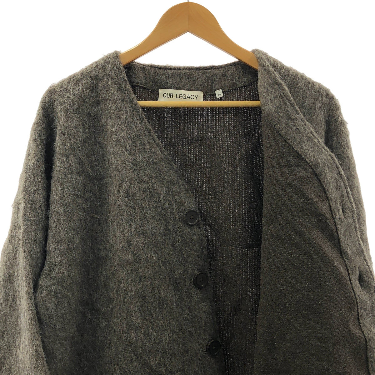 OUR LEGACY / 아워 레거시 | MOHAIR CARDIGAN 모헤어 V 넥 니트 카디건 | 48 | 남성