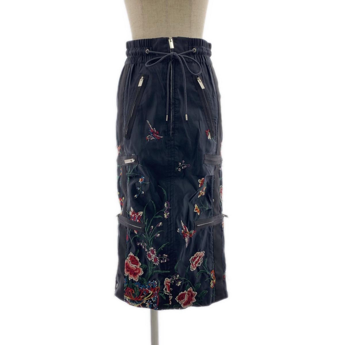 sacai | 尼龍刺繡拉鍊半身裙 | 尺寸 1 | 女款