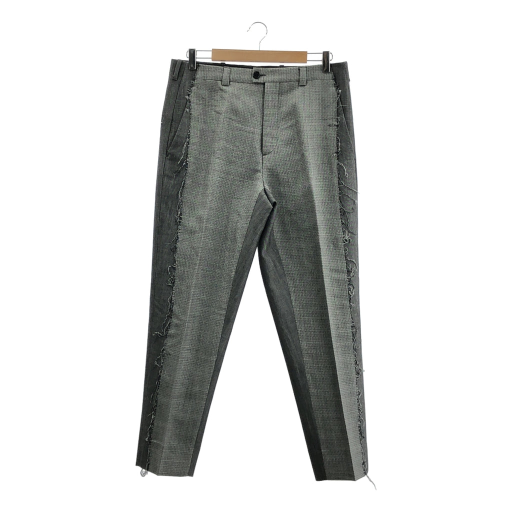 【美品】  Dior homme / ディオールオム | ウール モヘア フロント切替 テーパードスラックス | 48 | グレー | メンズ