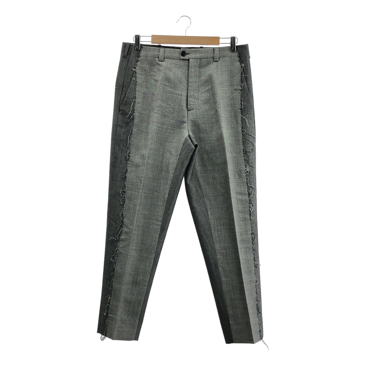 [狀況極佳] Dior Homme | 羊毛與馬海毛前片錐形休閒褲 | 尺寸 48 | 灰色 | 男款