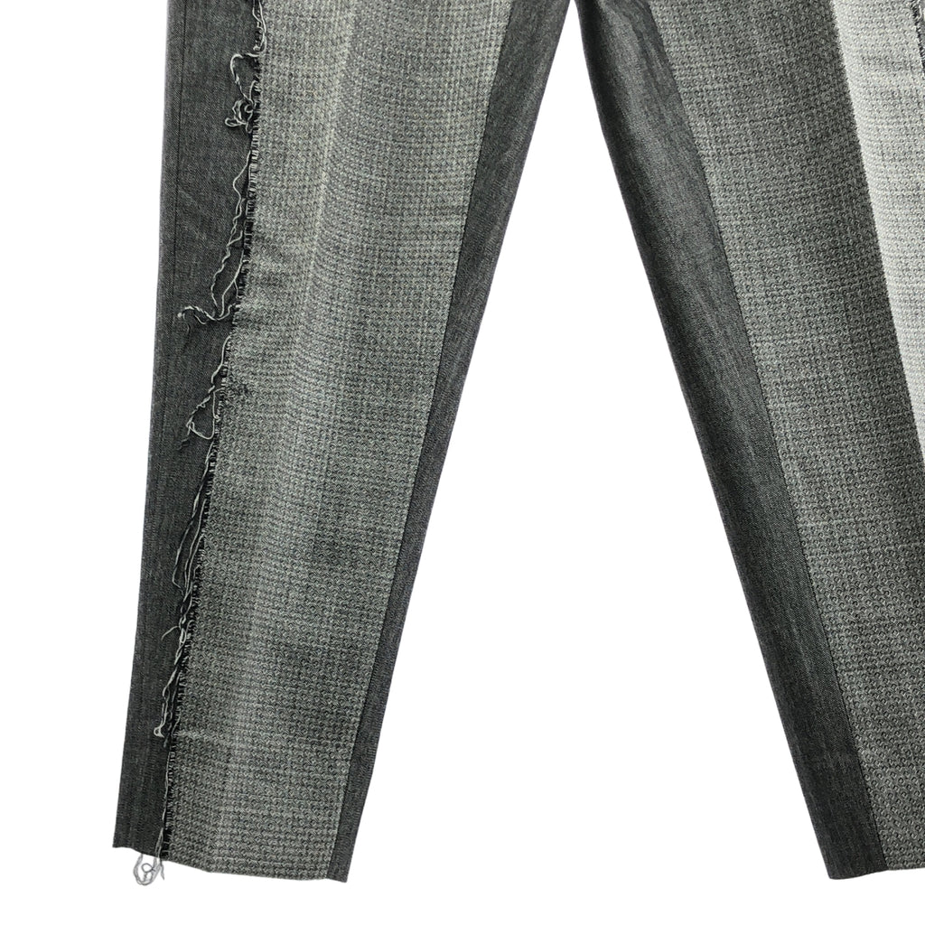 【美品】  Dior homme / ディオールオム | ウール モヘア フロント切替 テーパードスラックス | 48 | グレー | メンズ