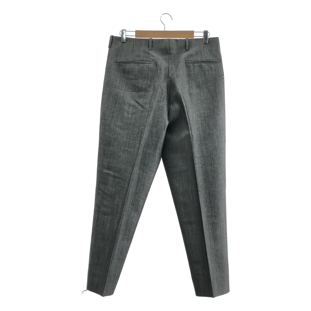 【美品】  Dior homme / ディオールオム | ウール モヘア フロント切替 テーパードスラックス | 48 | グレー | メンズ