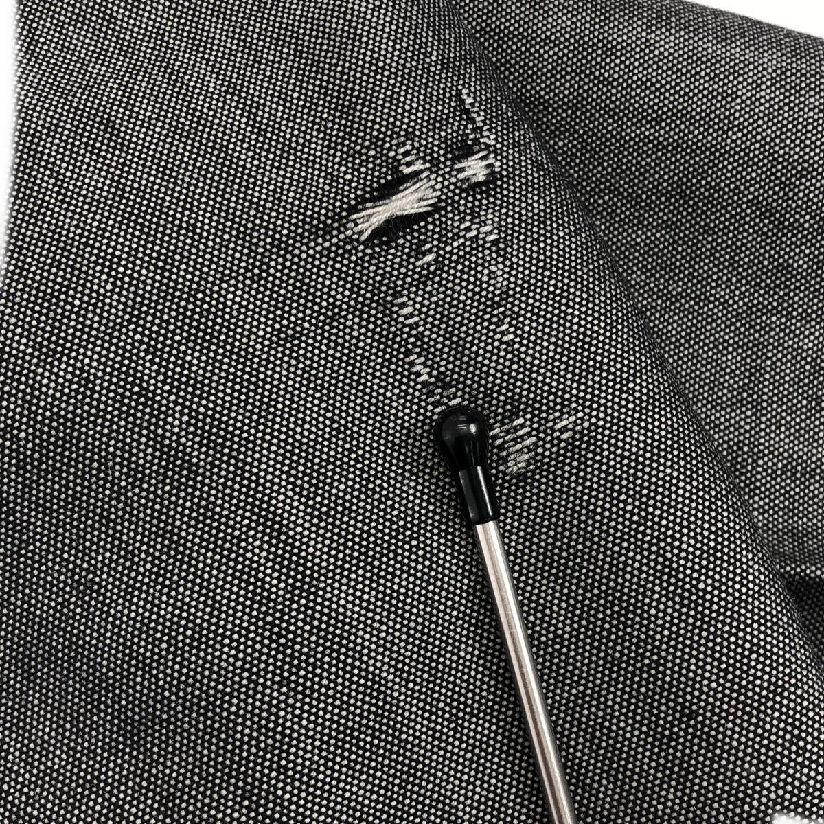 [狀況極佳] Dior Homme | 羊毛與馬海毛前片錐形休閒褲 | 尺寸 48 | 灰色 | 男款