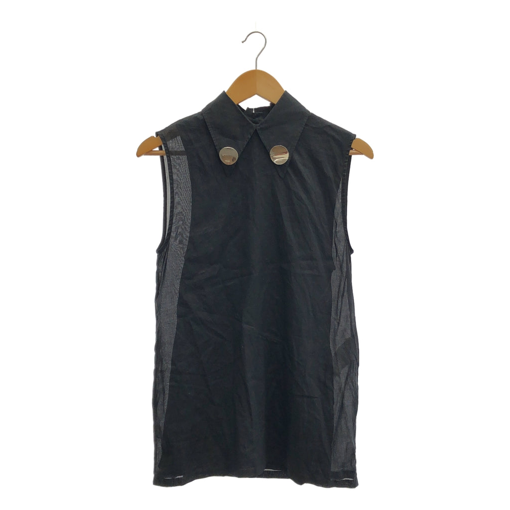 JIL SANDER / 질썬더 | 2024AW | Shirt Clip Details 클립 디테일 코튼 민소매 셔츠 | 34 |