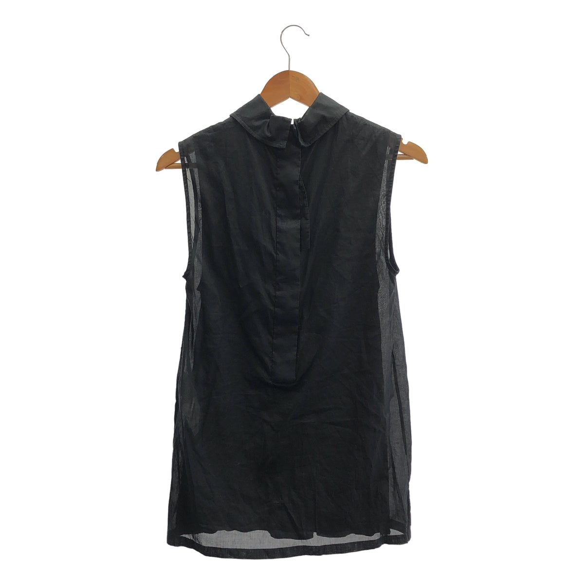 JIL SANDER / 질 썬더 | 2024AW | Shirt Clip Details 클립 디테일 코튼 민소매 셔츠 | 34 | 블랙 | 여성