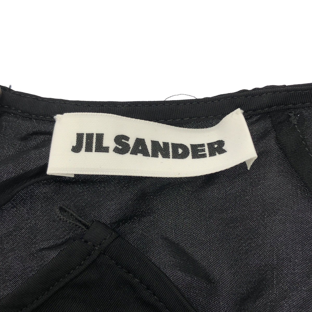 JIL SANDER / 질 썬더 | 2024AW | Shirt Clip Details 클립 디테일 코튼 민소매 셔츠 | 34 | 블랙 | 여성