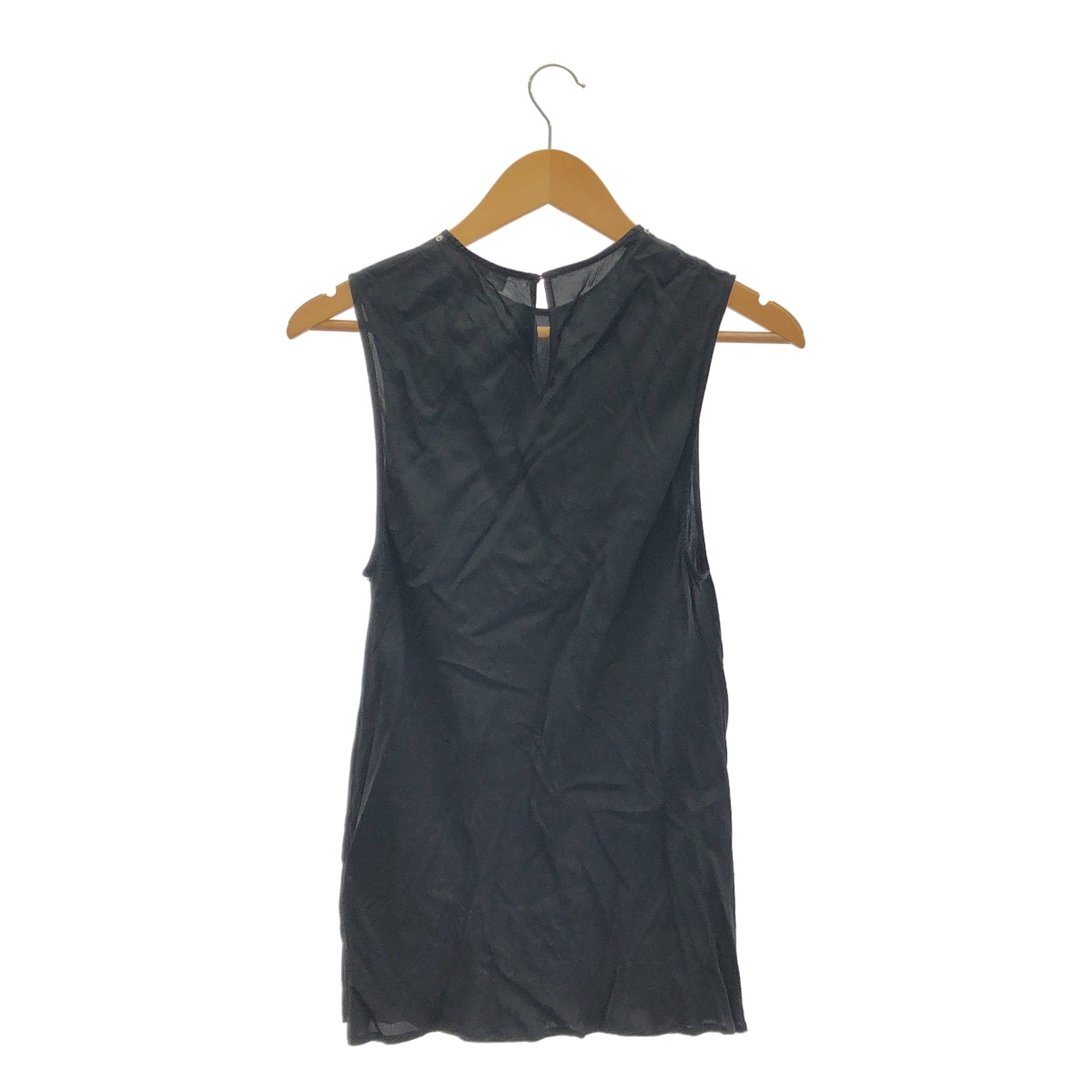 JIL SANDER / 질 썬더 | 2024AW | Shirt Clip Details 클립 디테일 코튼 민소매 셔츠 | 34 | 블랙 | 여성