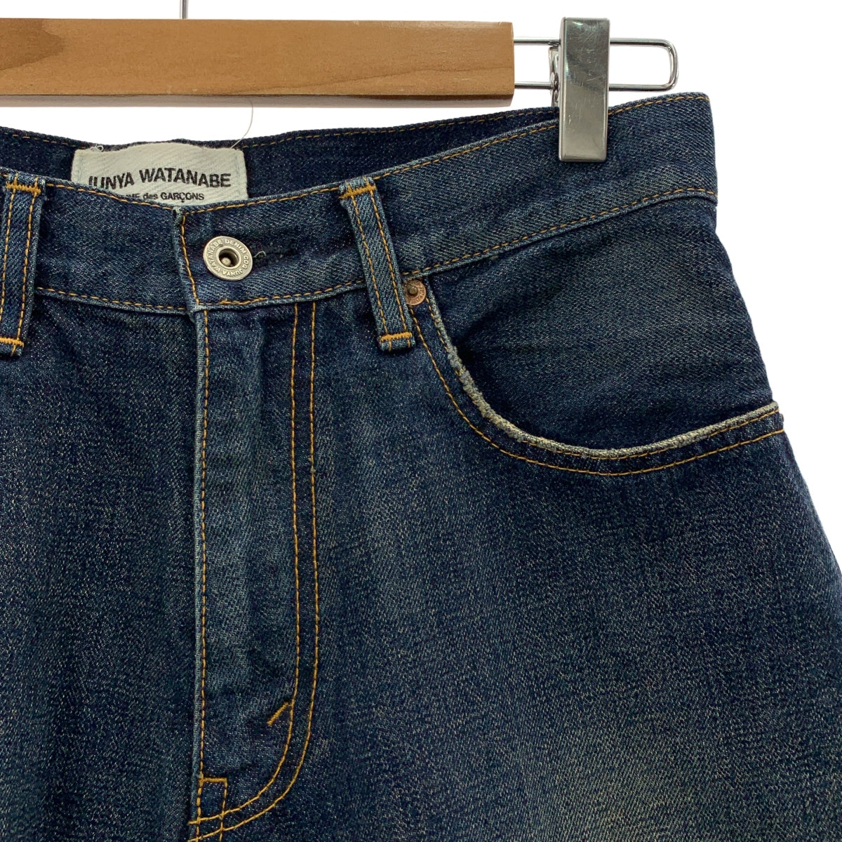 JUNYA WATANABE COMME des GARCONS / 준야와타나베 | 데미지 가공 데님 살엘 팬츠 | S | 인디고 | 여성