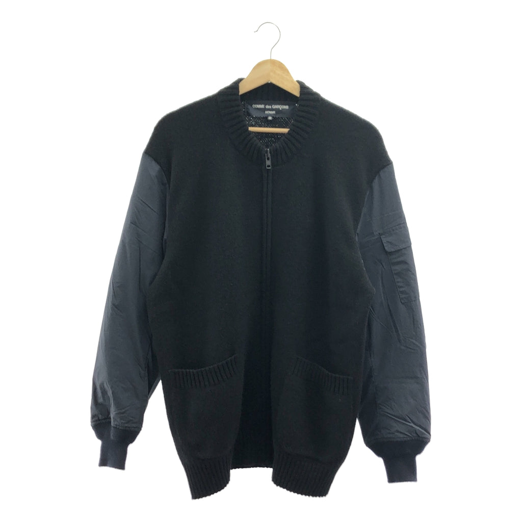 COMME des GARCONS HOMME / 콤데 갤슨 옴므 | 2022AW | 울 나일론 전환 니트 재킷 | M |