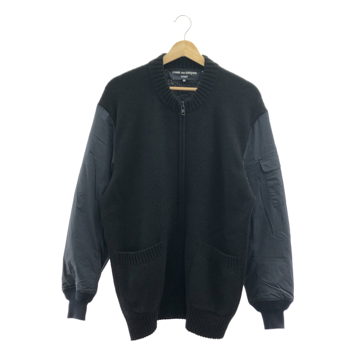 COMME des GARCONS HOMME / コムデギャルソンオム | 2022AW | ウール ナイロン 切替 ニット ジャケット | M |