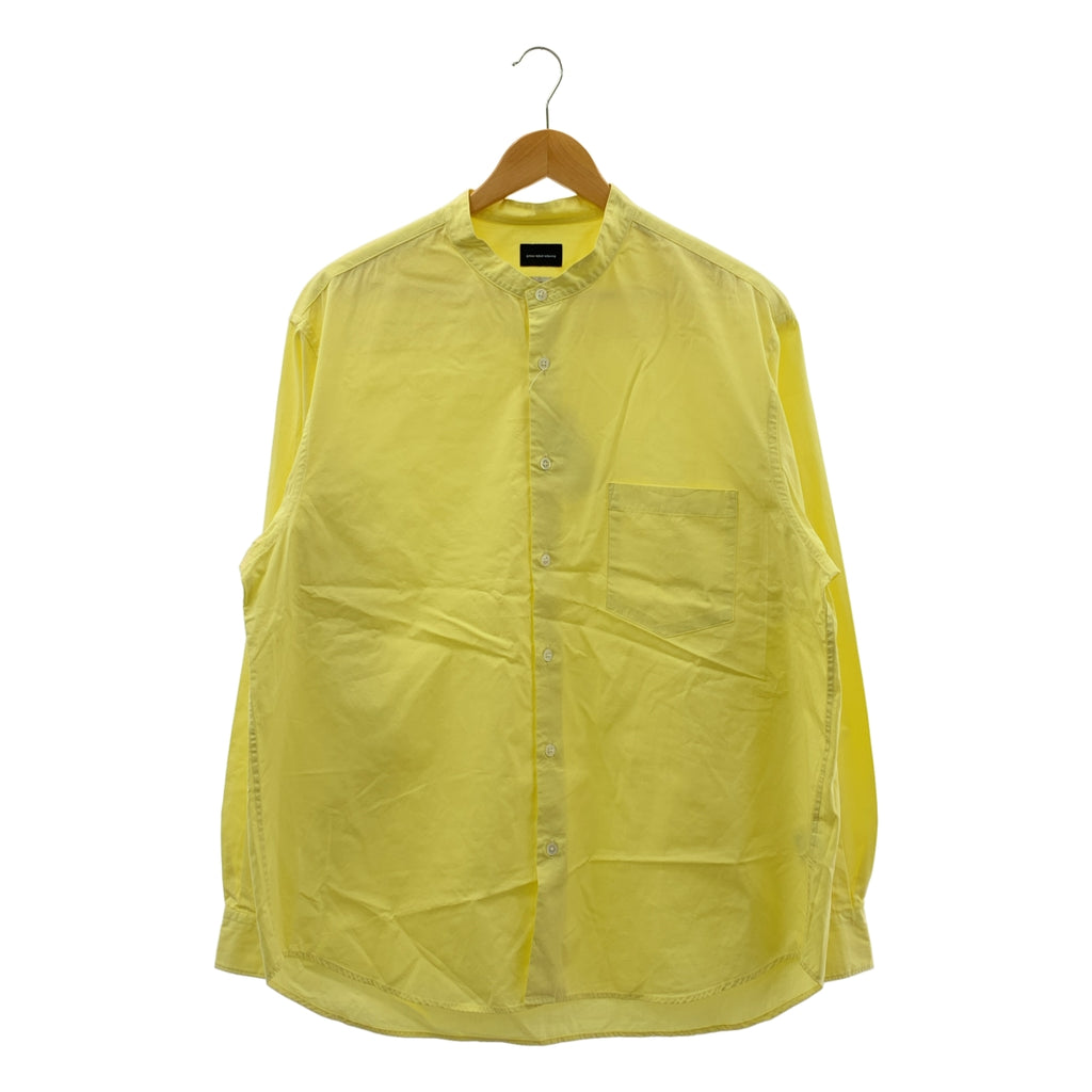 【美品】  UNITED ARROWS green label relaxing / ユナイテッド アローズ グリーン レーベル リラクシング | THOMAS MASON トーマスメイソン 別注 バンドカラーシャツ | XL | イエロー | メンズ