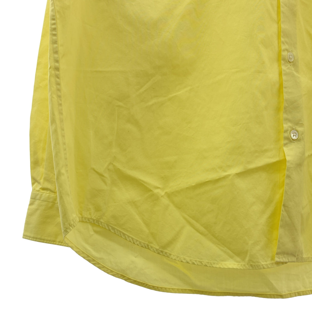 【美品】  UNITED ARROWS green label relaxing / ユナイテッド アローズ グリーン レーベル リラクシング | THOMAS MASON トーマスメイソン 別注 バンドカラーシャツ | XL | イエロー | メンズ
