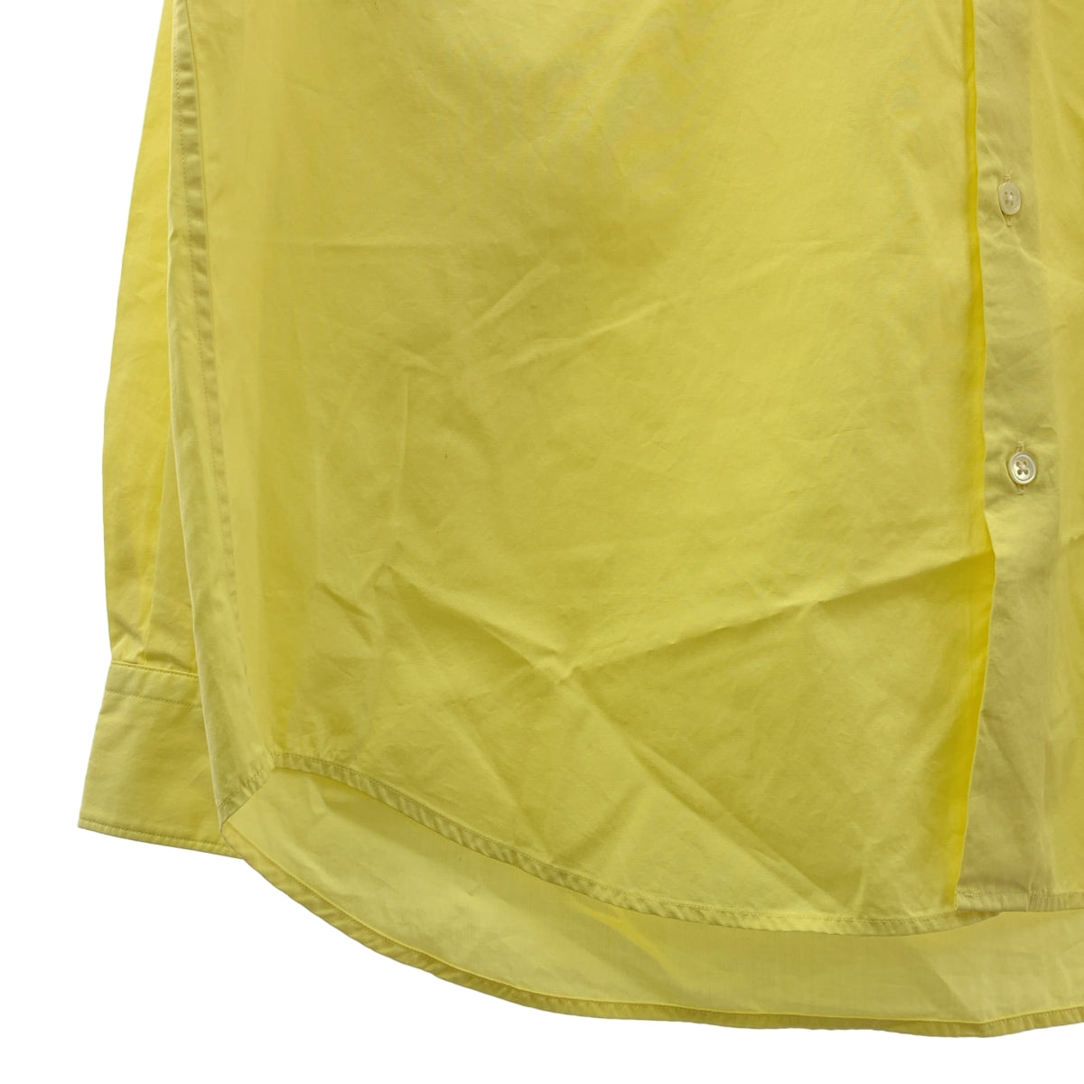 【美品】  UNITED ARROWS green label relaxing / ユナイテッド アローズ グリーン レーベル リラクシング | THOMAS MASON トーマスメイソン 別注 バンドカラーシャツ | XL | イエロー | メンズ