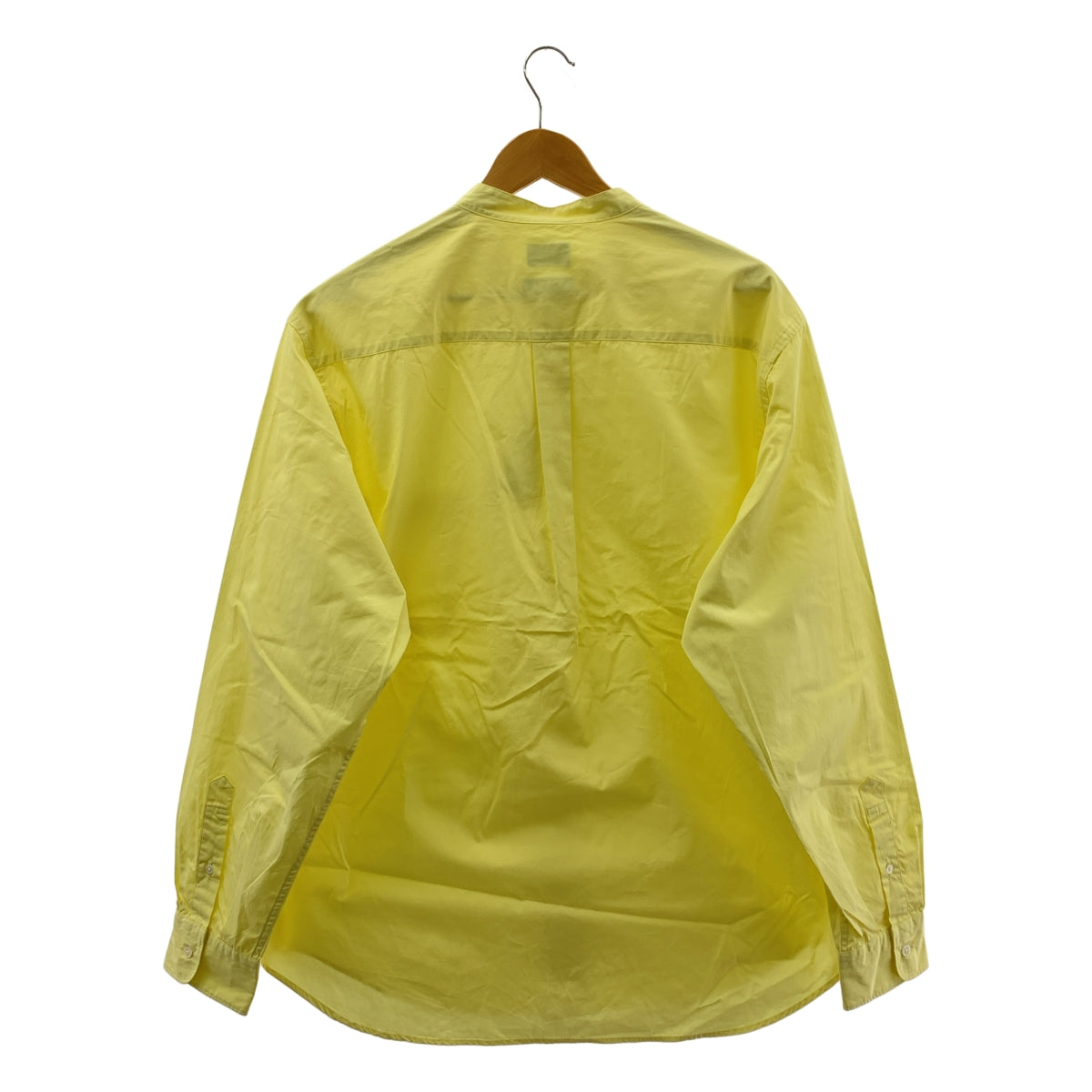 【美品】  UNITED ARROWS green label relaxing / ユナイテッド アローズ グリーン レーベル リラクシング | THOMAS MASON トーマスメイソン 別注 バンドカラーシャツ | XL | イエロー | メンズ