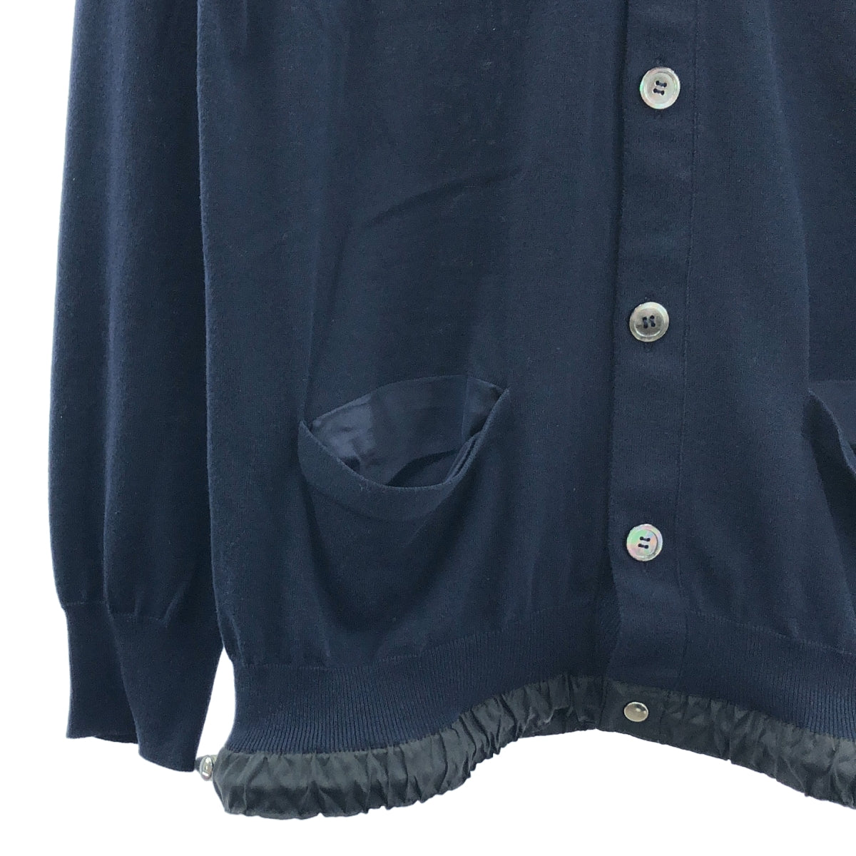 sacai | 抽繩針織開襟衫 | 2 碼 | 海軍藍 | 男款