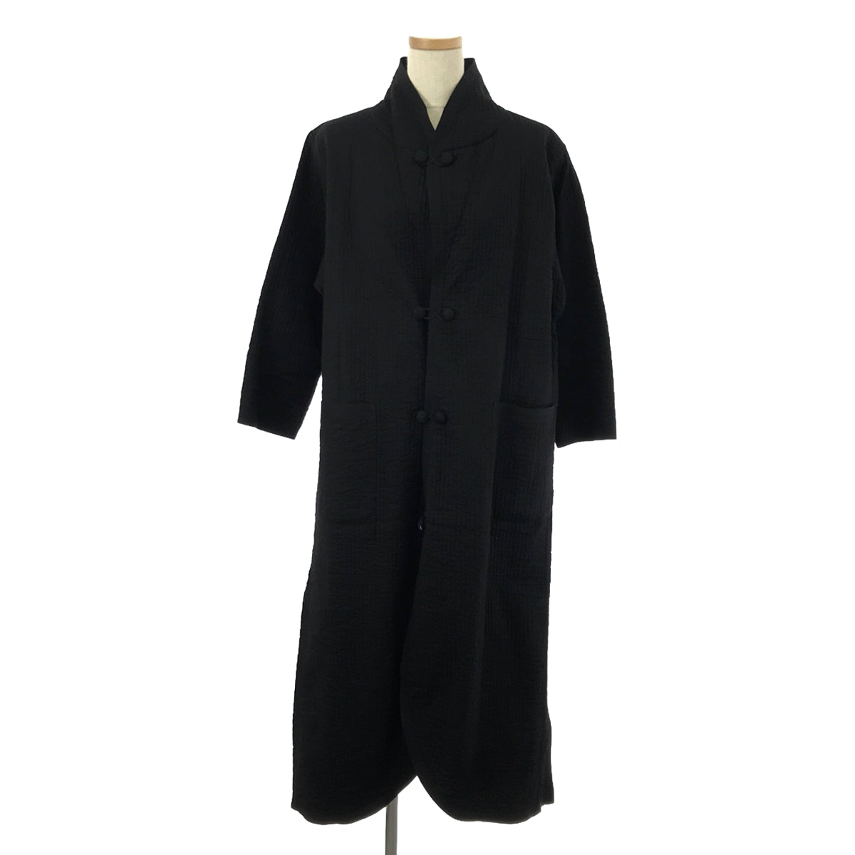 OKURA | Long quilted coat | 1 | Black | Women's