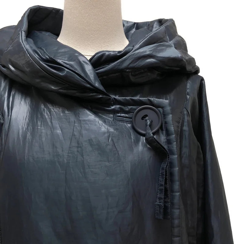 ISSEY MIYAKE / イッセイミヤケ | 2008AW | ナイロン混 バルーンスリーブ フーデッドコート | 3 | レディース