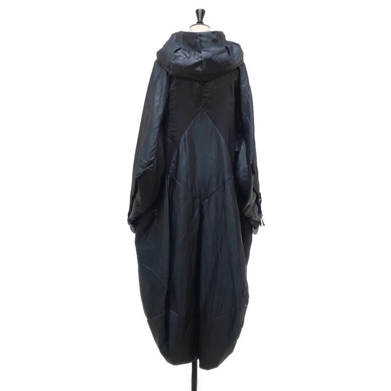 ISSEY MIYAKE / イッセイミヤケ | 2008AW | ナイロン混 バルーンスリーブ フーデッドコート | 3 | レディース