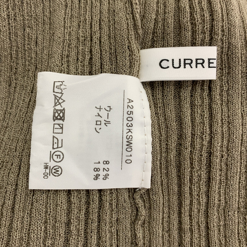 CURRENTAGE / カレンテージ | ハイネック ウールナイロン ニット | F | グレージュ | レディース
