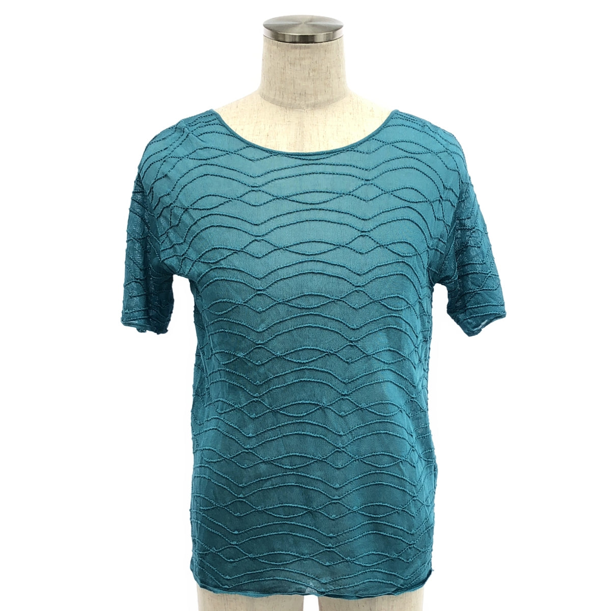 EMPORIO ARMANI | 夏季黏膠針織超大T卹 | 50碼 | 藍色 | 男款