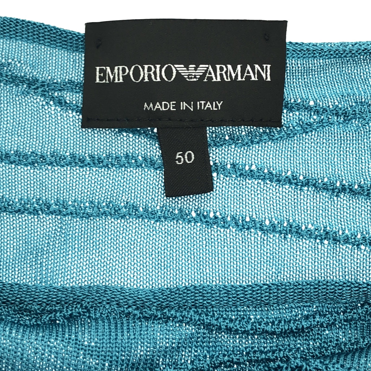 EMPORIO ARMANI | 夏季黏膠針織超大T卹 | 50碼 | 藍色 | 男款