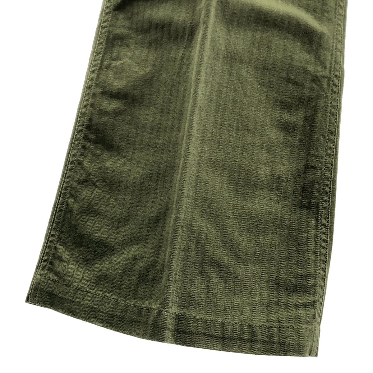 HYKE / 하이크 | 코튼 밀리터리 와이드 팬츠 | 2 | 카키 | 여성