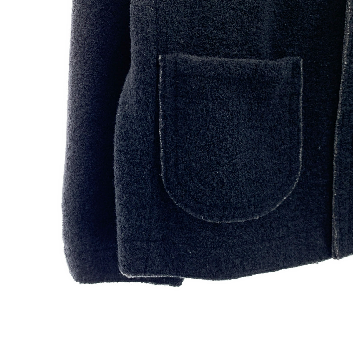 tricot COMME des GARÇONS | 2010 秋冬 | 羊毛與棉質磁磚圓領外套 | M 碼 | 黑色 | 女款