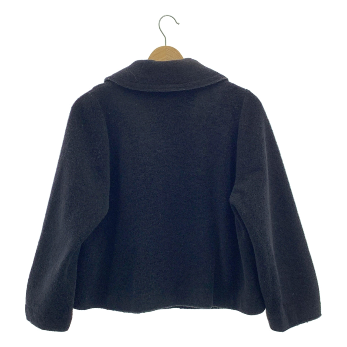 tricot COMME des GARÇONS | 2010 秋冬 | 羊毛與棉質磁磚圓領外套 | M 碼 | 黑色 | 女款