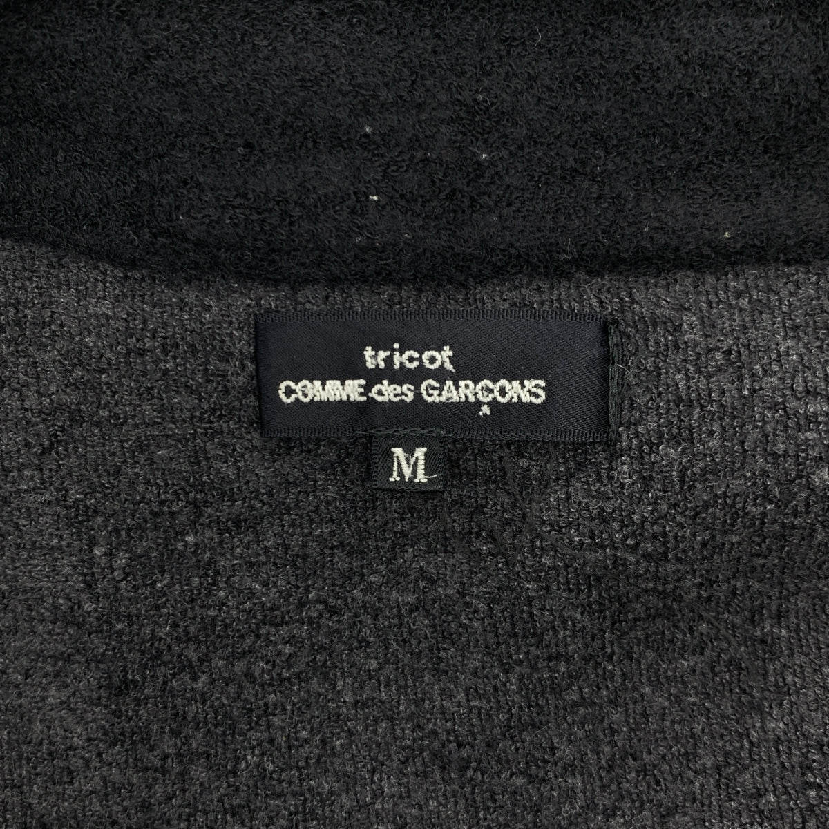 tricot COMME des GARÇONS | 2010 秋冬 | 羊毛與棉質磁磚圓領外套 | M 碼 | 黑色 | 女款