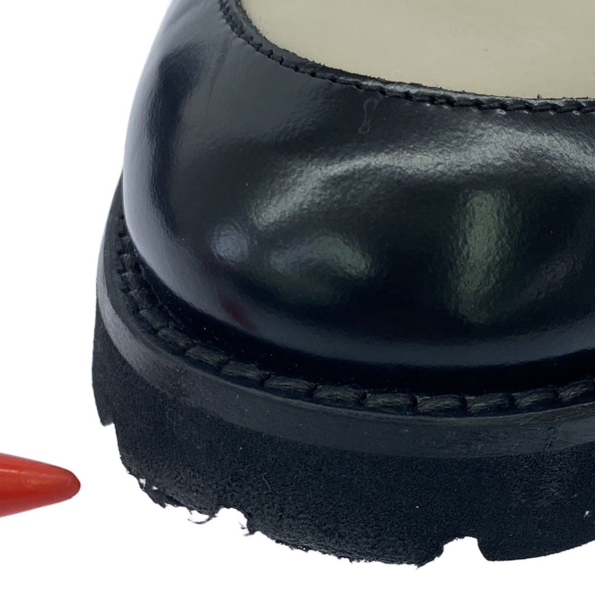 法比奧魯斯科尼 |雙色皮革樂福鞋 |尺寸 37 |米色/黑色|女性的