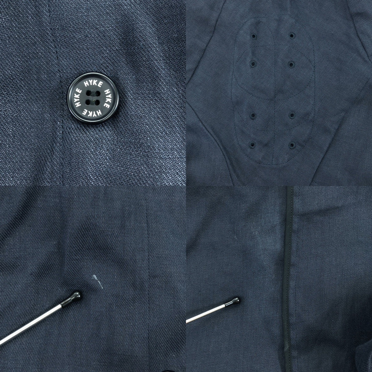 HYKE / ハイク | × 三越伊勢丹 別注 LINEN MILITARY COAT / リネン ミリタリー オーバーコート | 1 | ダークネイビー系 | レディース