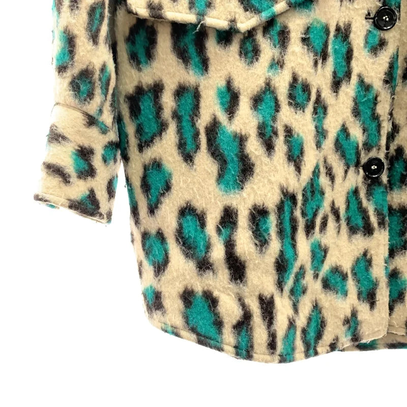 MM6 Maison Margiela / エムエムシックスメゾンマルジェラ | 2020AW | ウール レオパード オーバーサイズ コクーンコート | S | レディース