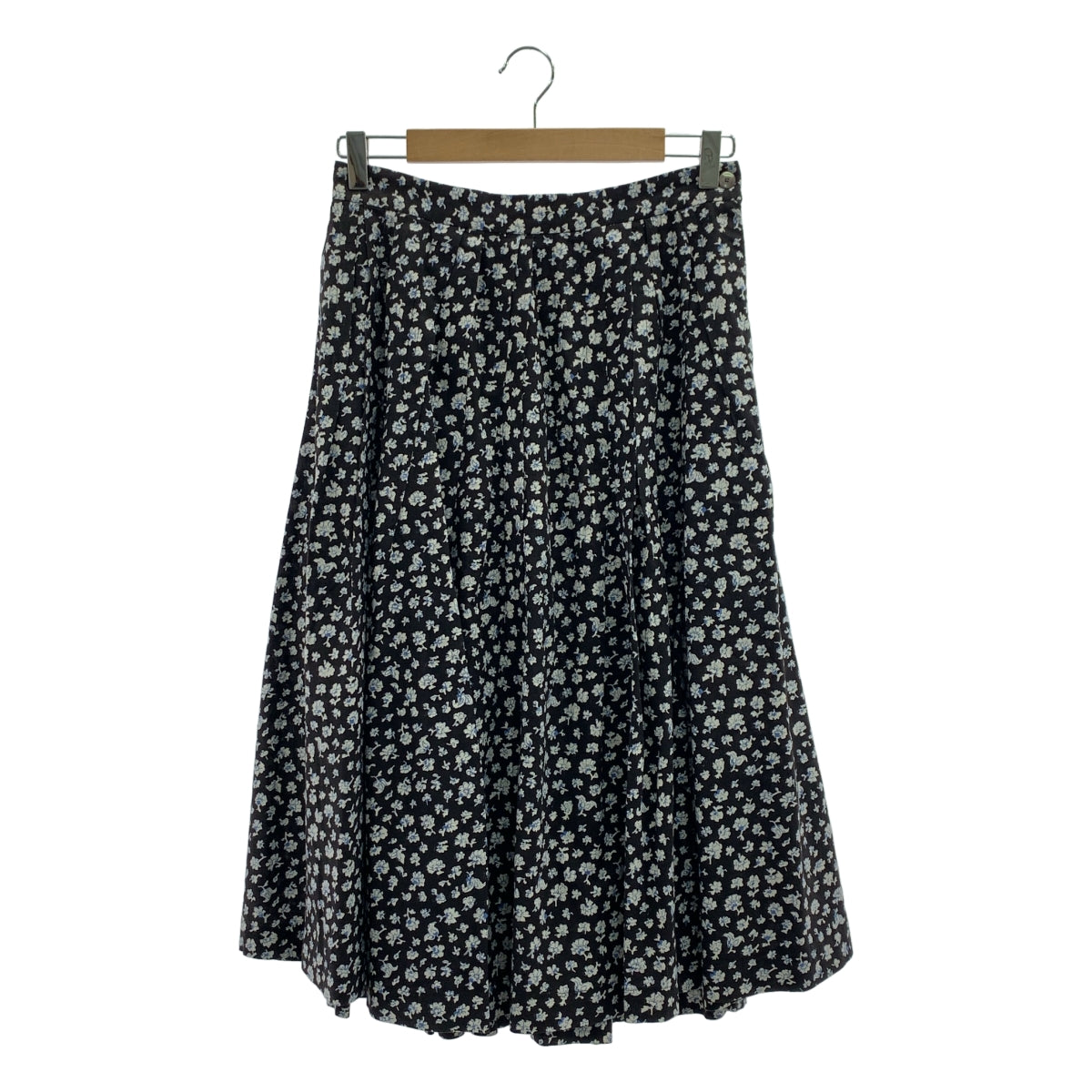 45r / フォーティファイブアール | コットン 小花柄 タック ロングスカート | 2 | レディース