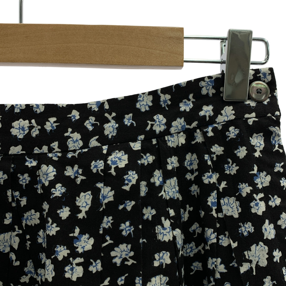 45r / フォーティファイブアール | コットン 小花柄 タック ロングスカート | 2 | レディース